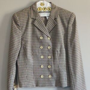 ✔️⚓Niteline Della Roufogali Double Breasted Plain Wool Blazer